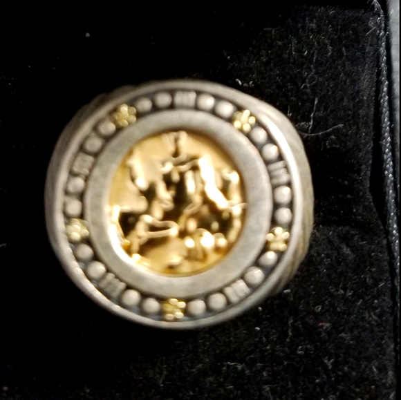 18k Gold Cameo in 925 setting
